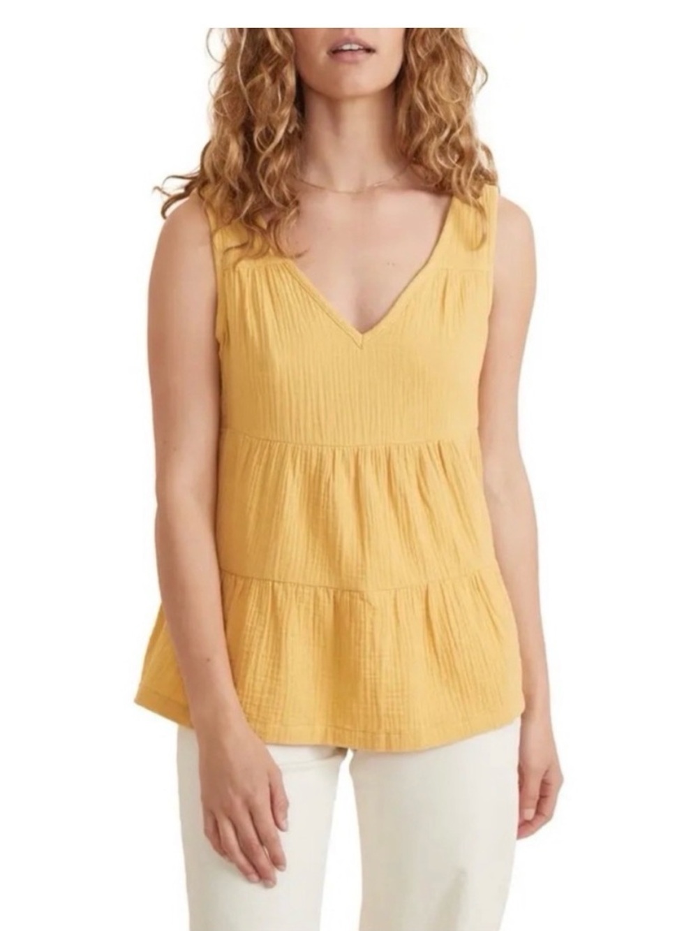 Marine Layer Corrine Tank in Sunflower Yellow